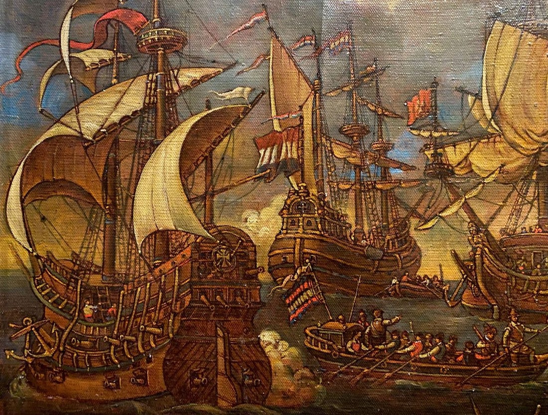 Oil painting The landing of the Spanish Litvinov Oleg Arkad'yevich - 2