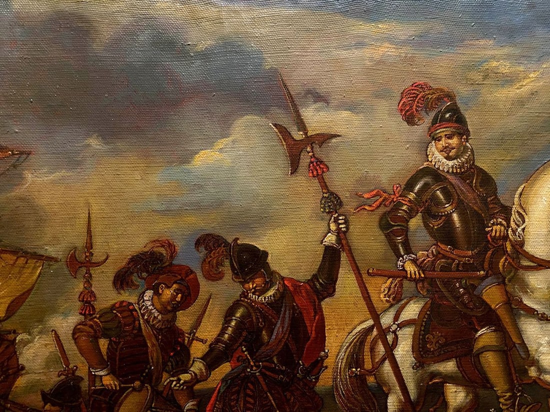 Oil painting The landing of the Spanish Litvinov Oleg Arkad'yevich - 7