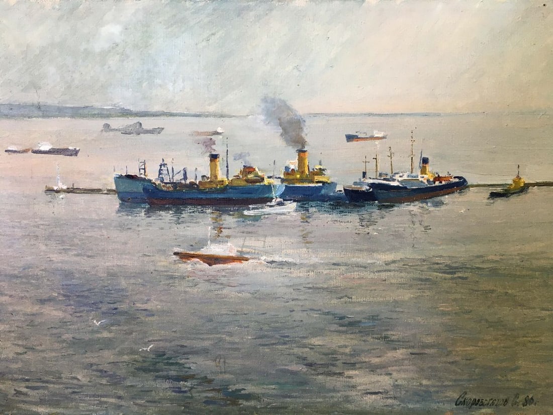 Oil painting In the sea Svyatoslav Petrovich Skorobogatov - 2