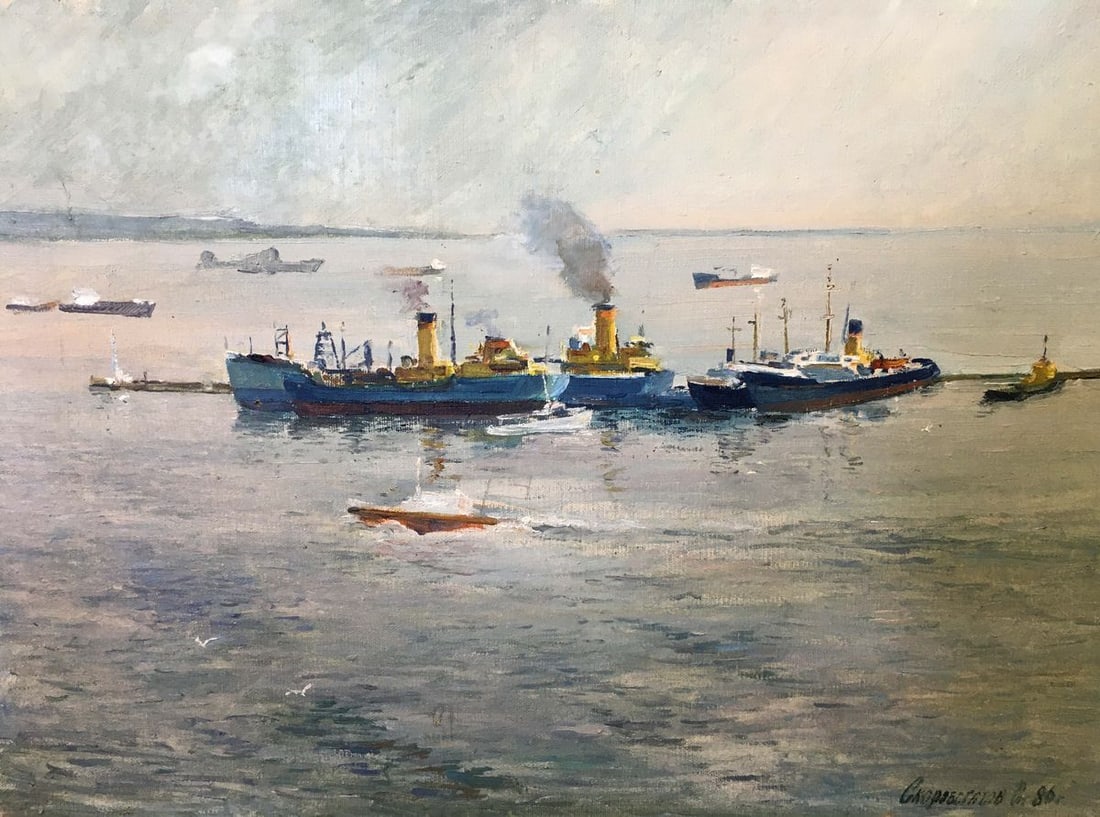 Oil painting In the sea Svyatoslav Petrovich Skorobogatov - 7