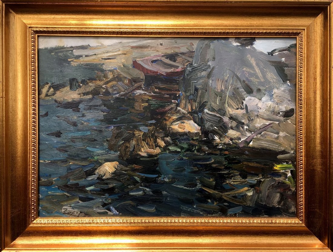 Oil painting Reeds Zakharov Fedor Zakharovich: No. 1163AAA *** ABOUT THIS PAINTING *** * TITLE: "Reeds" * ARTISTS: Zakharov Fedor Zakharovich * SIZE: 50x70 cm/'19.68x27.55 inches' * MEDIUM: oil, canvas * HAND PAINTED: Original painting from our co