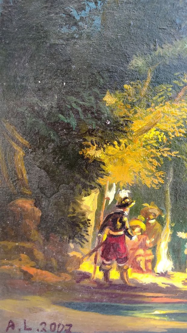 Oil painting Moonlight night Alexander Arkadievich Litvinov - 2