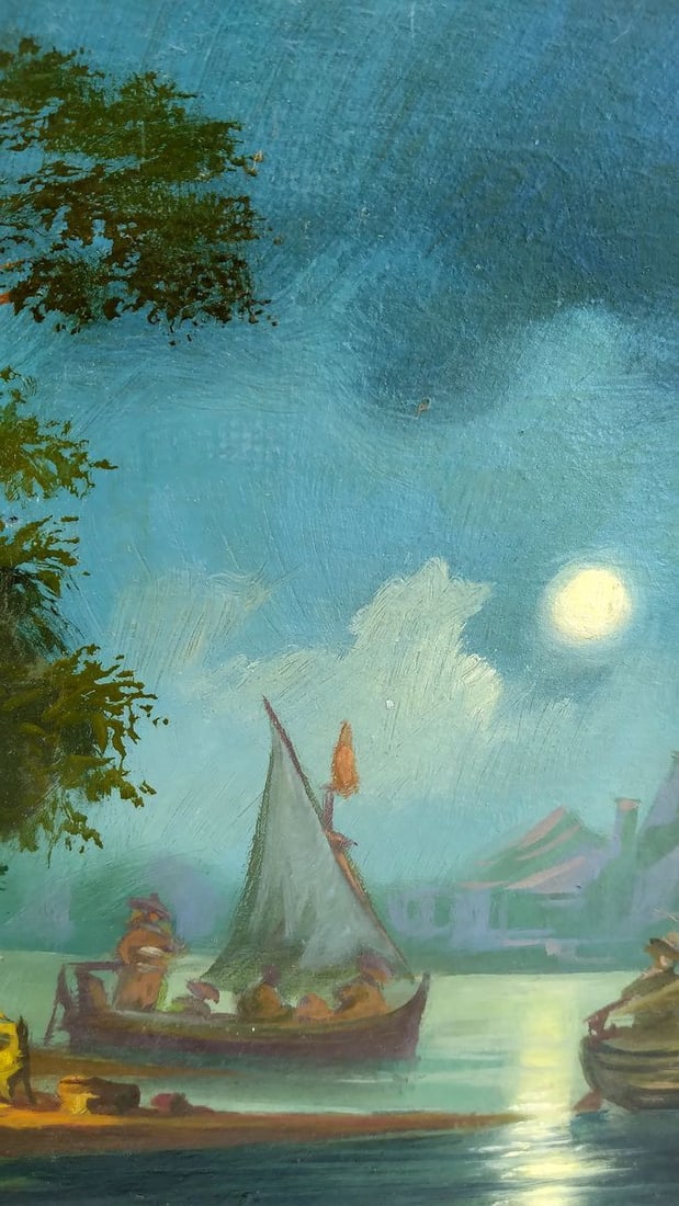 Oil painting Moonlight night Alexander Arkadievich Litvinov - 6
