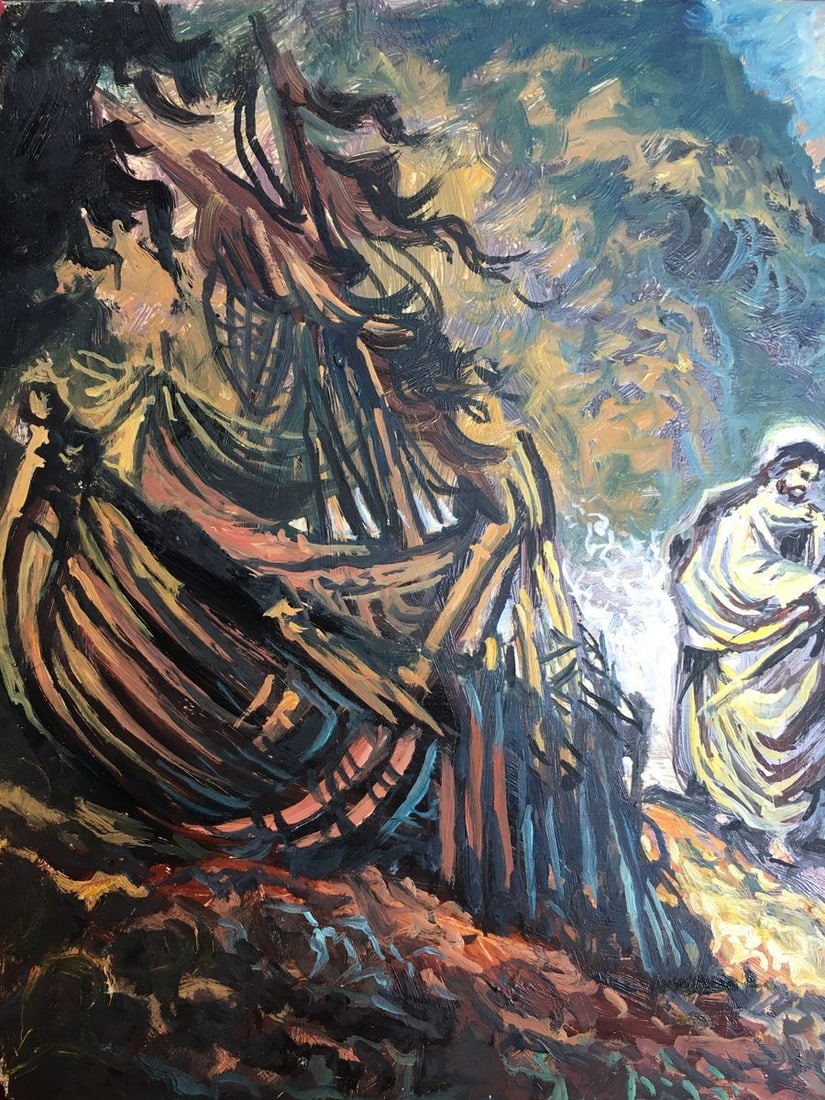 Oil painting Angels saviors Alexander Arkadievich Litvinov - 2