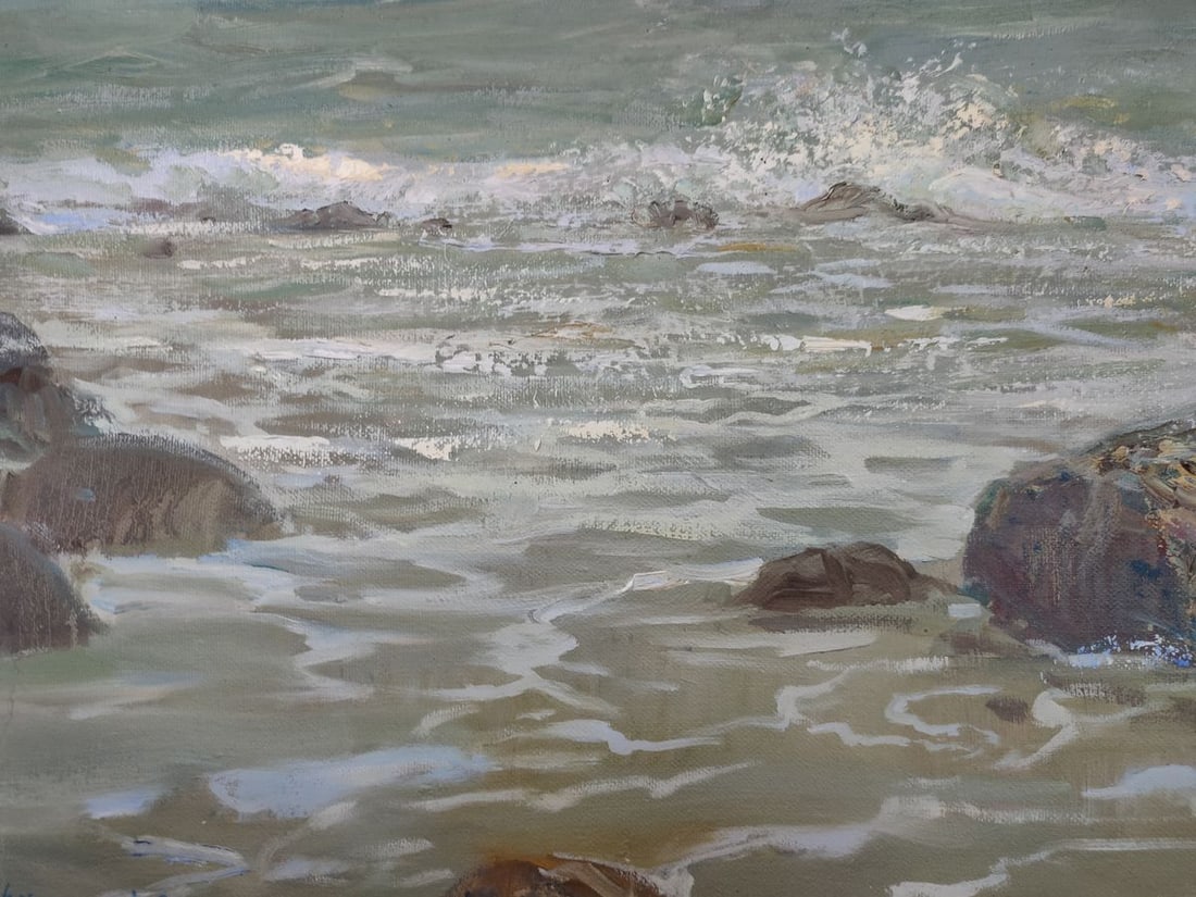 Oil painting Sea shore. Azure Mishurovsky V. V. - 3