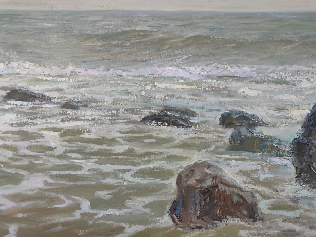 Oil painting Sea shore. Azure Mishurovsky V. V. - 6