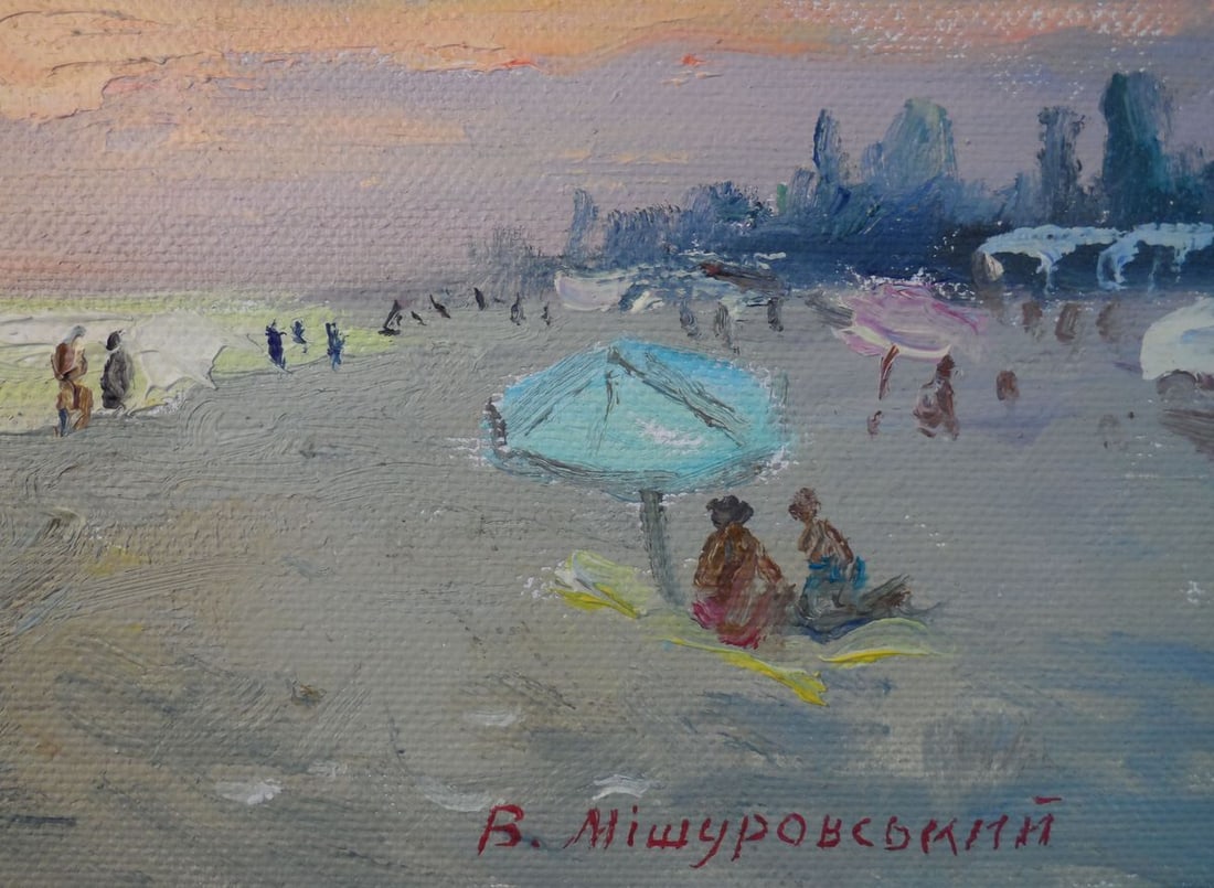 Oil painting Evening beach Mishurovsky V. V. - 2