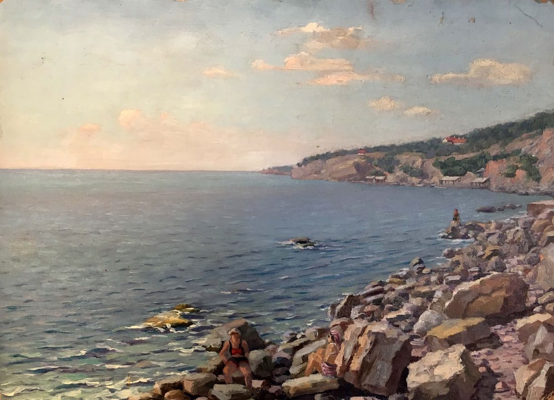 Oil painting Shore landscape (1 of 8)