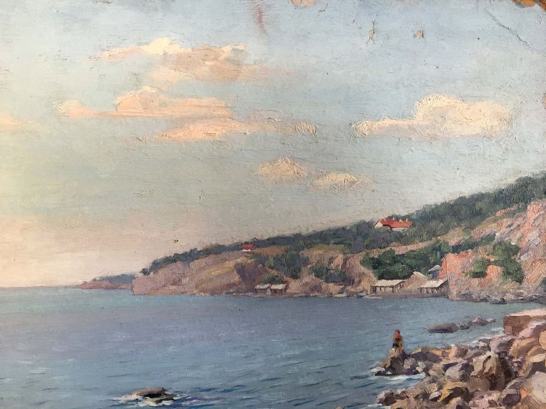 Oil painting Shore landscape - 2