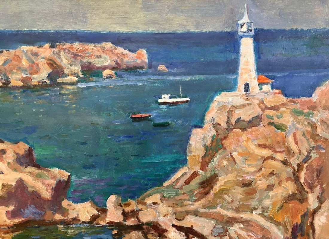 Oil painting Landscape with a lighthouse Konovalov V. Y. - 3