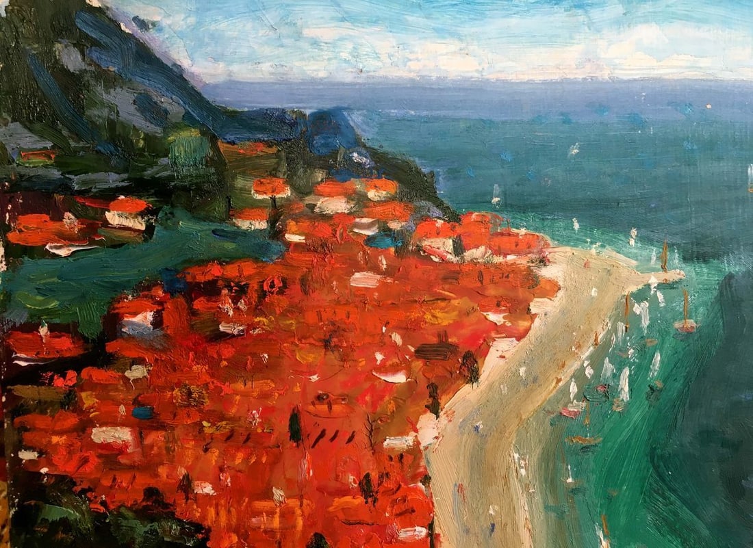 Oil painting Roofs Filippov Z. I. - 2