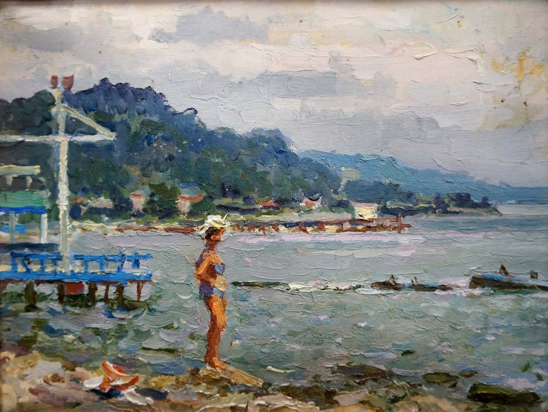 Oil painting Girl by the sea Korostelev Vladimir Alexandrovich - 2