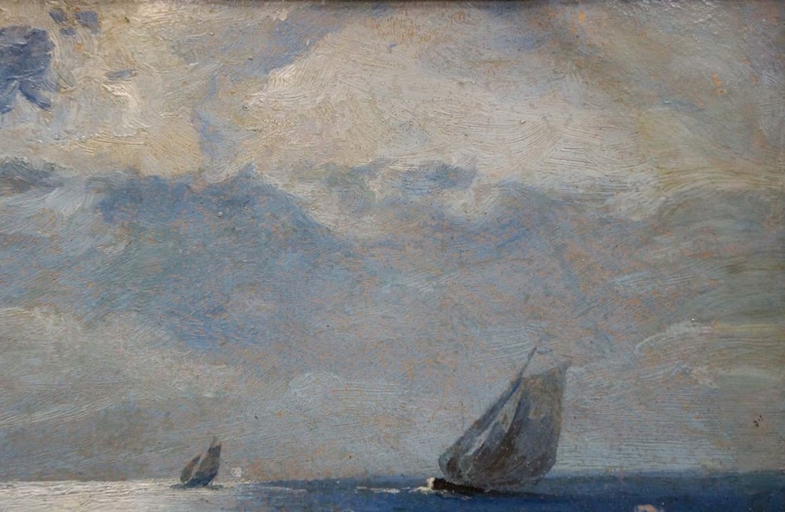 Oil painting Ships at sea - 4