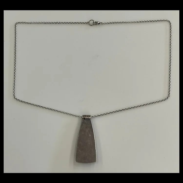 Estate Artisan Handmade Sterling Silver Multi Media Pendant/ NecklaceSterling SilverWeighs 13.6 - 3