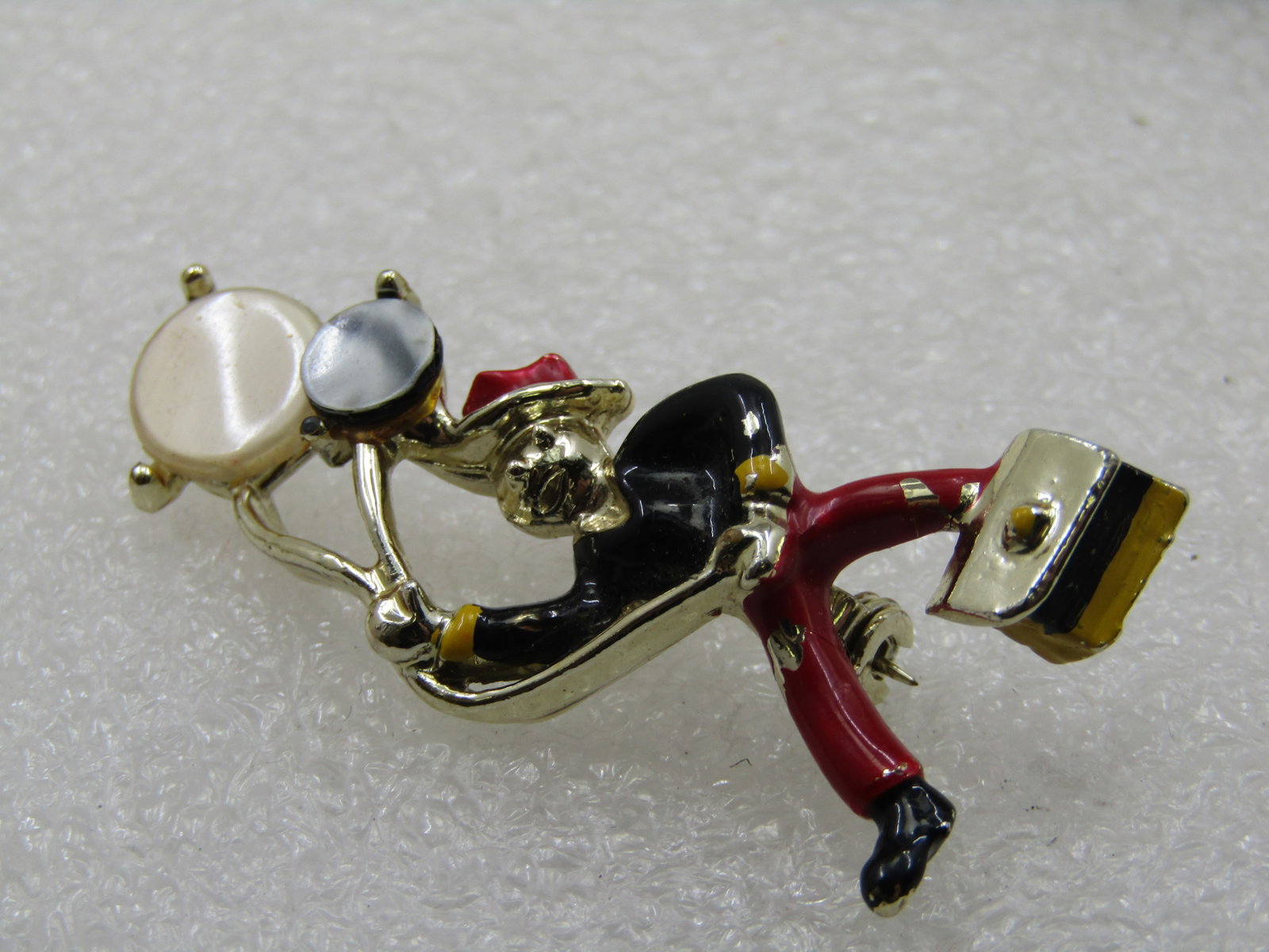 Vintage Enameled Balloon Seller Brooch, 1950's-1960's - 4