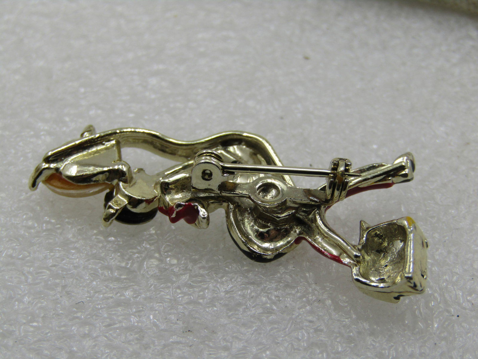 Vintage Enameled Balloon Seller Brooch, 1950's-1960's - 5