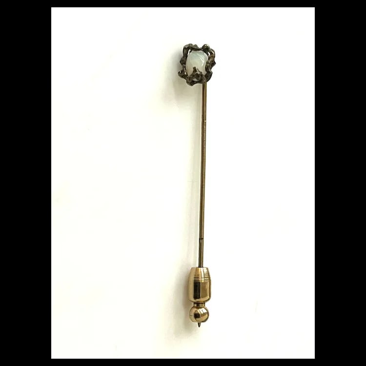 Vintage Filigree Opal Earrings and Stick Pin Set - 5