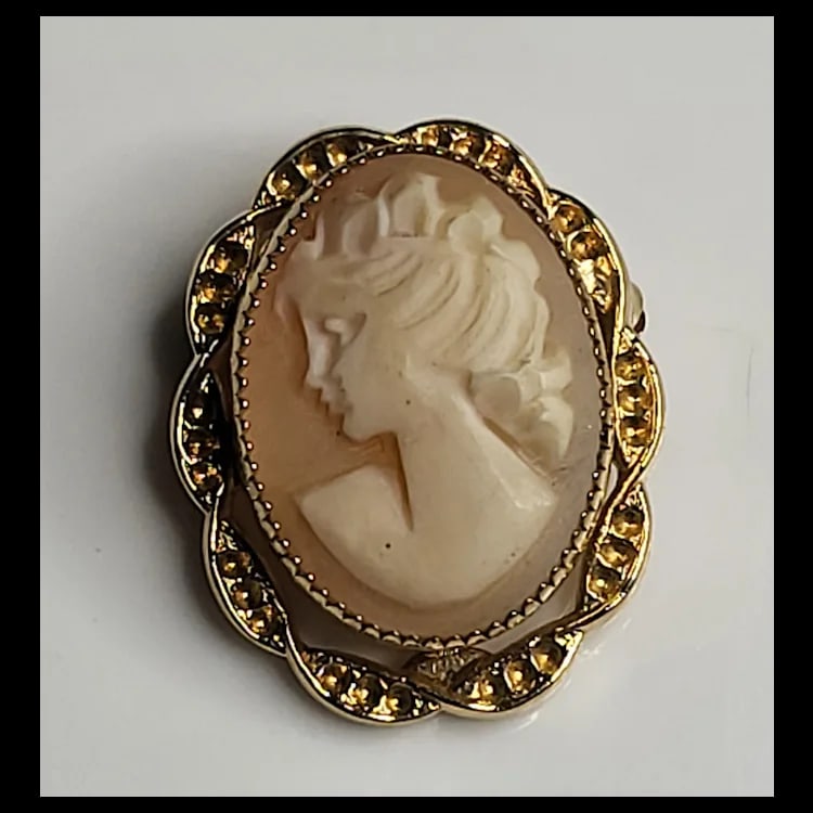 Vintage Cameo Pin/Pendant/Brooch Hallmarked 1/20-12k G.F. - 2