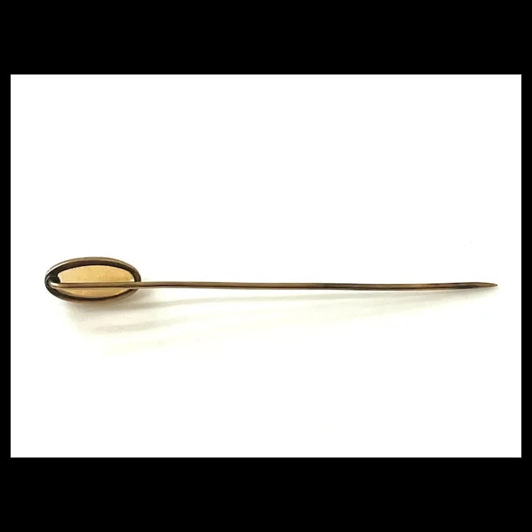 Antique 14k Gold Fire Opal Stickpin - 3