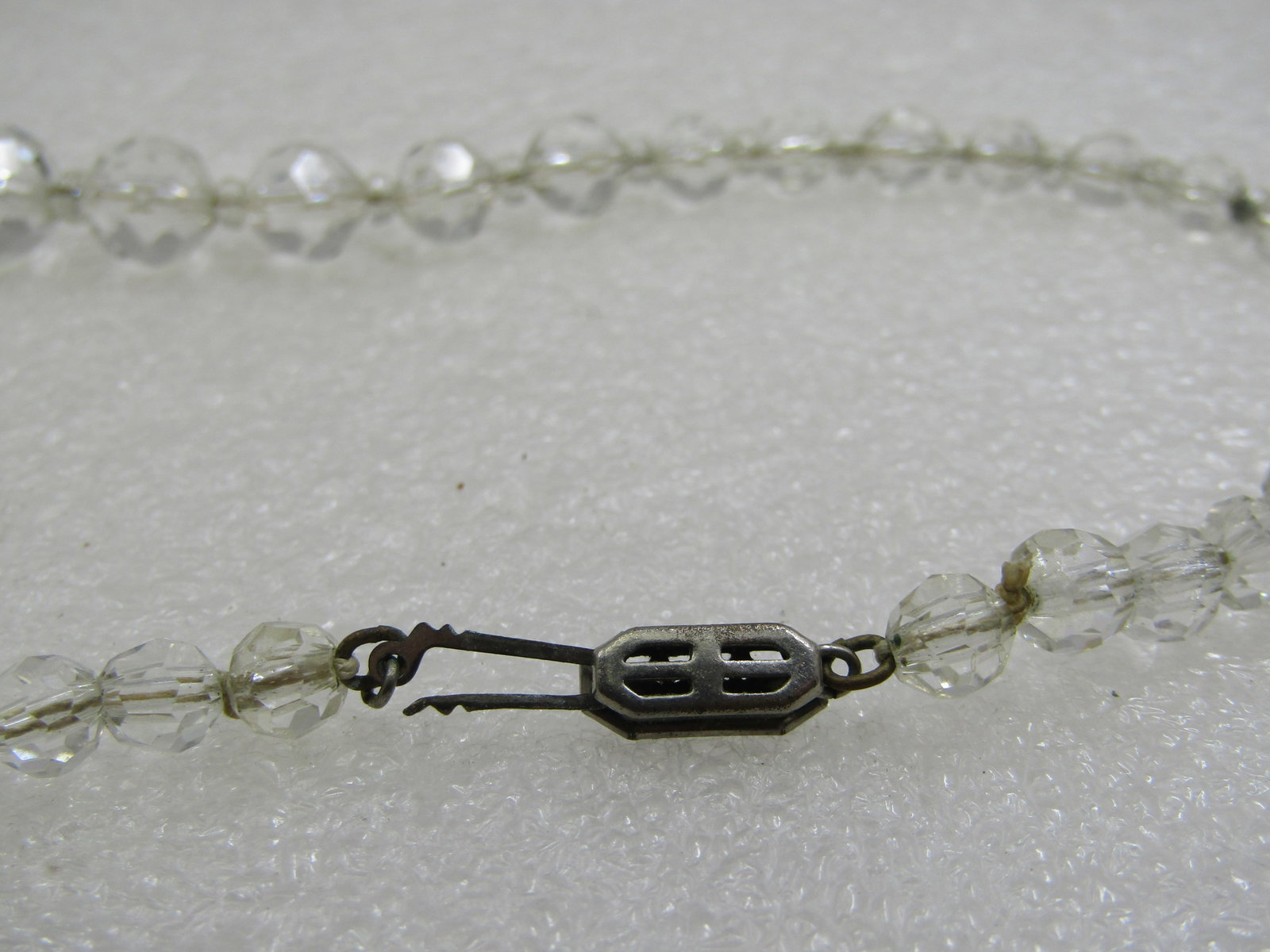 Vintage Crystal Faceted Beaded Necklace, 16", 1930's-1940's - 6