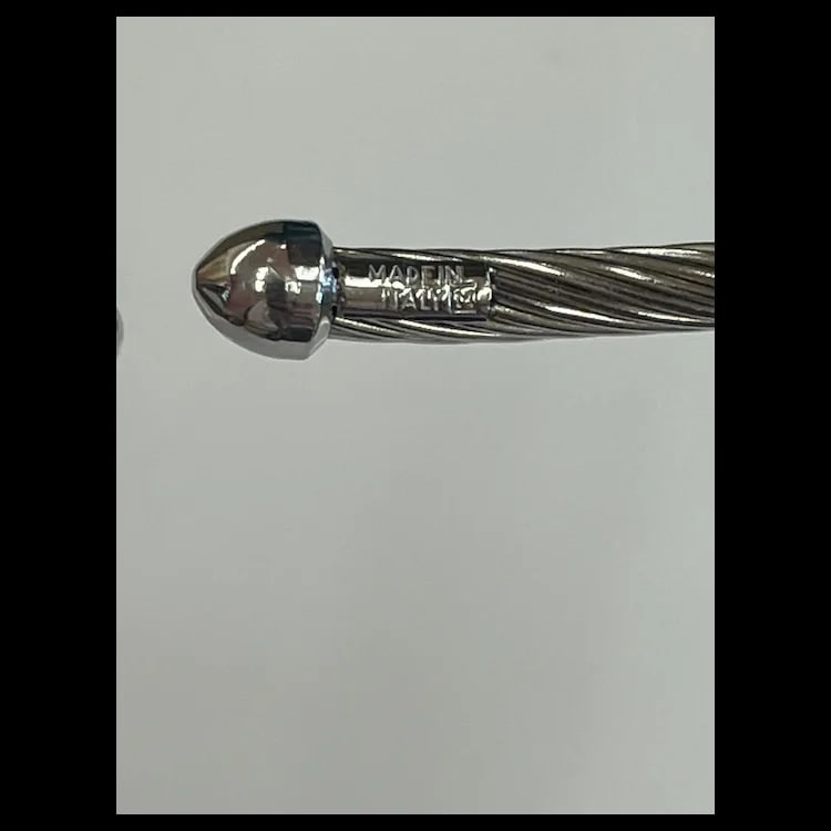 Estate Sterling Silver Twisted Nomination Cuff Bracelet Made in Italy Hallmarked Nomination, Made in - 3