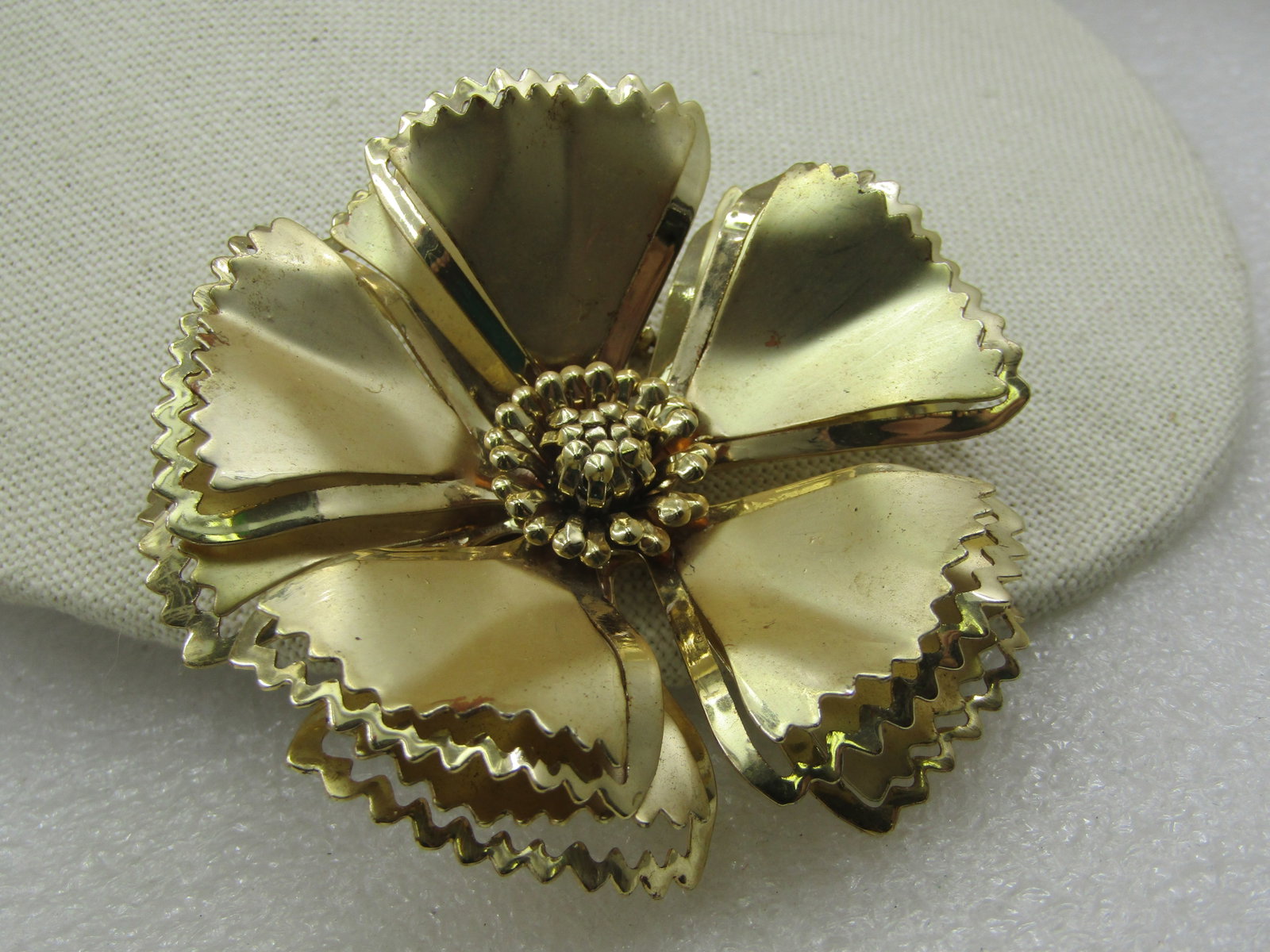 Vintage Tiered Large Blossom Brooch, 1960's, 2-7/8" - 2