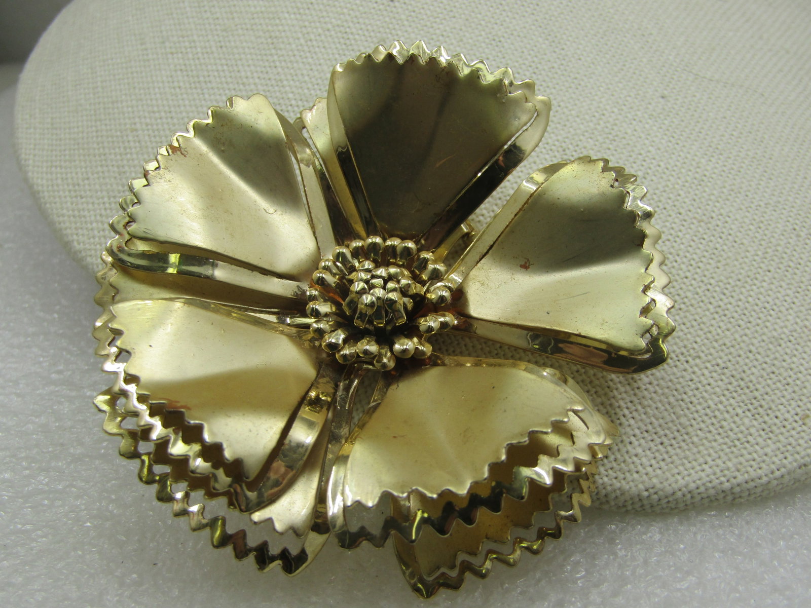 Vintage Tiered Large Blossom Brooch, 1960's, 2-7/8" - 3