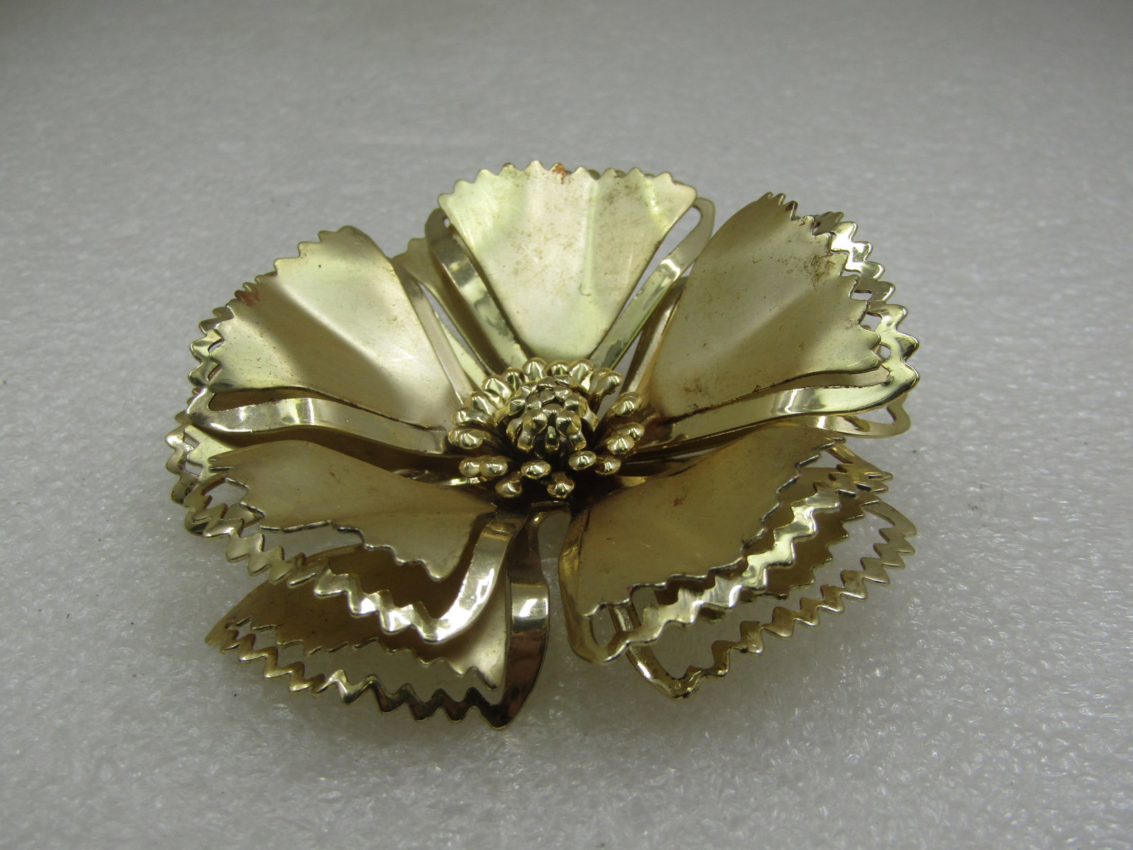 Vintage Tiered Large Blossom Brooch, 1960's, 2-7/8" - 4
