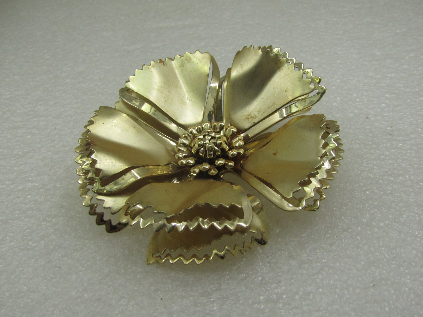 Vintage Tiered Large Blossom Brooch, 1960's, 2-7/8" - 6
