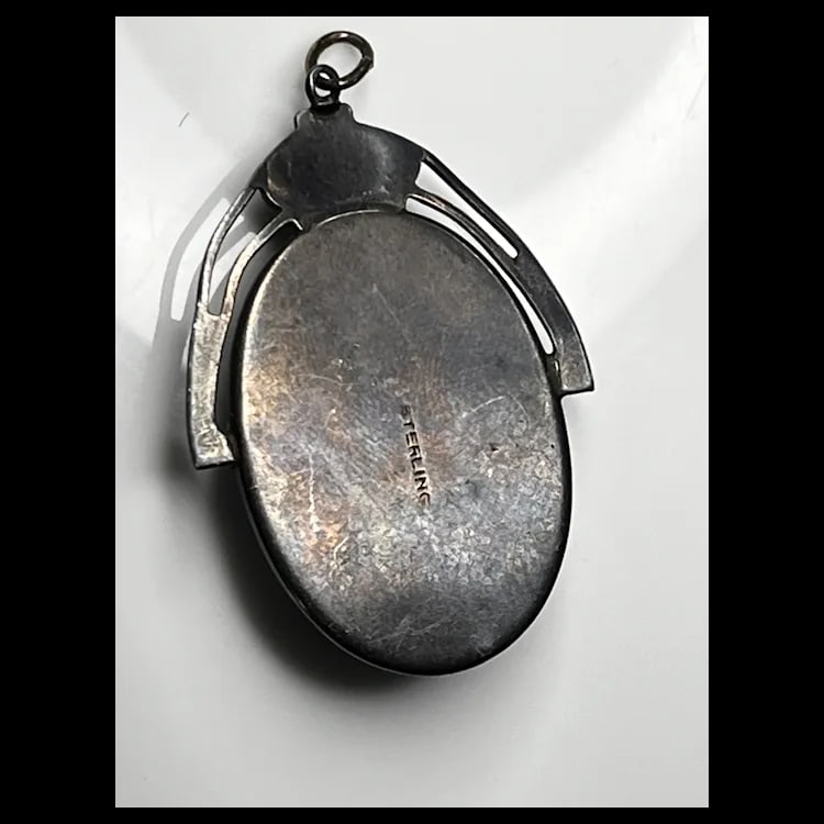 Vintage Sterling Silver Butterfly Wing Palm Tree Paradise PendantWeight - 4.9 GramsMeasurements - 1 - 6