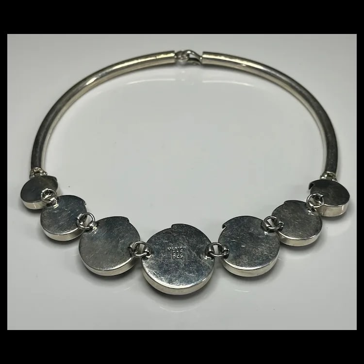 Vintage Mexico CII 925 100g Sterling Silver Spiral Choker/NecklaceSterling SilverWeighs 101.6 - 5
