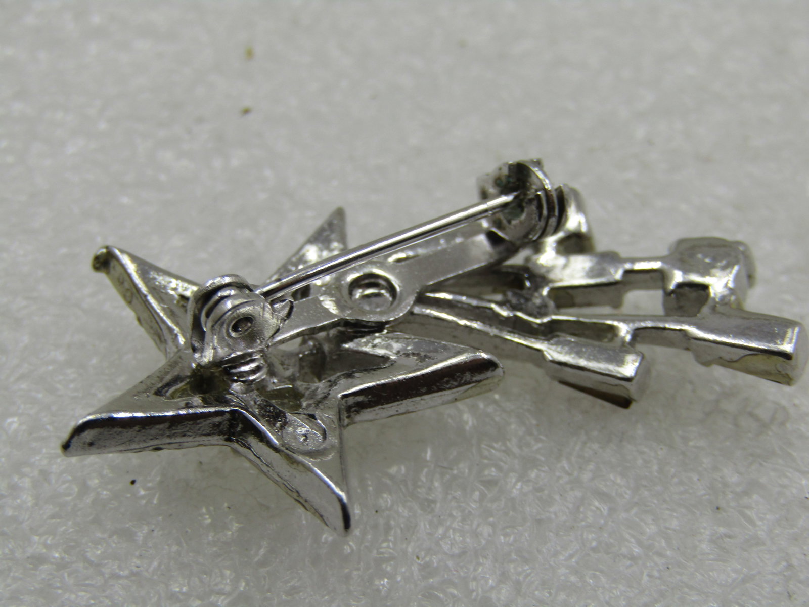 Vintage Shooting Star Rhinestone Brooch, 1940's-1950's, 1.5" - 5