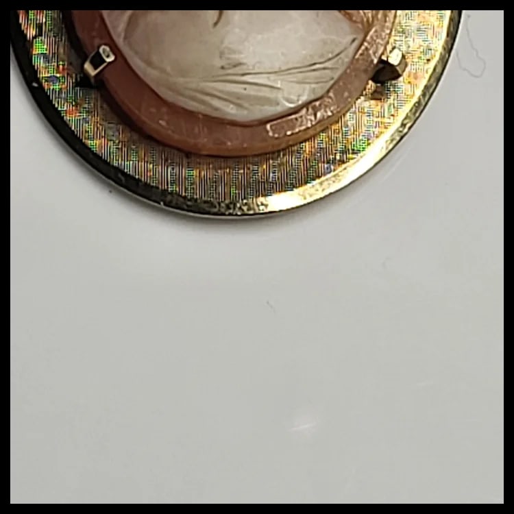 Vintage Cameo Pin/Brooch Hallmarked KREMENTZ - 4