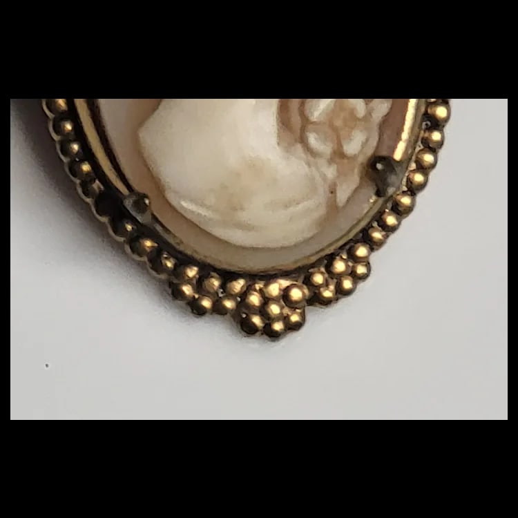 Vintage Ornate Cameo Pin/Brooch - 4