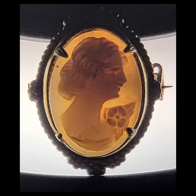 Vintage Ornate Cameo Pin/Brooch - 5