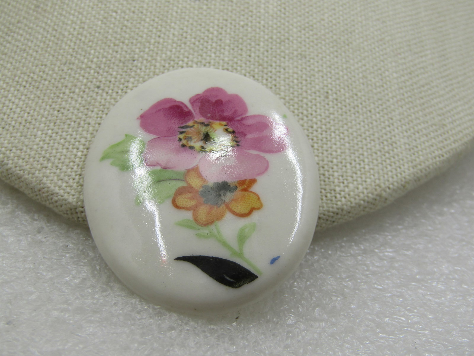 Vintage Adderly Floral Bone China Floral Floral Brooch, England, 1960's - 2
