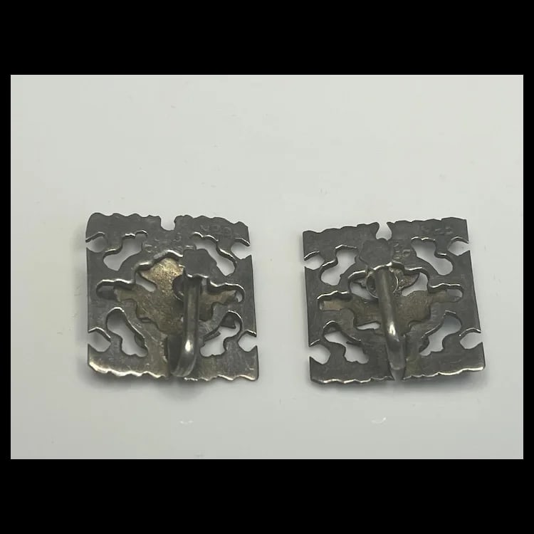 Vintage Cuzco Sterling Silver & Turquoise Screw back Earring SetSterling SilverWeighs 7.4 - 4