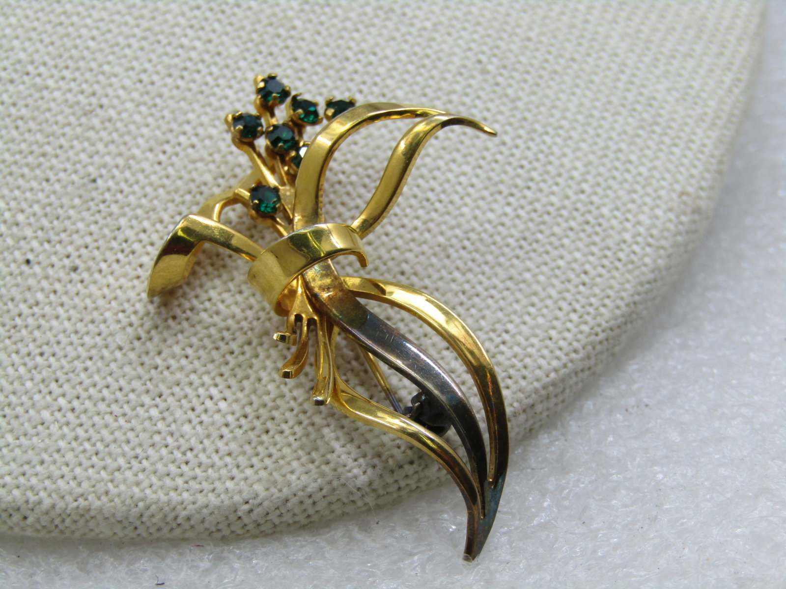 Vintage Swiss Made Rhinestone Floral Brooch, 1960's-1970's (1 of 5)