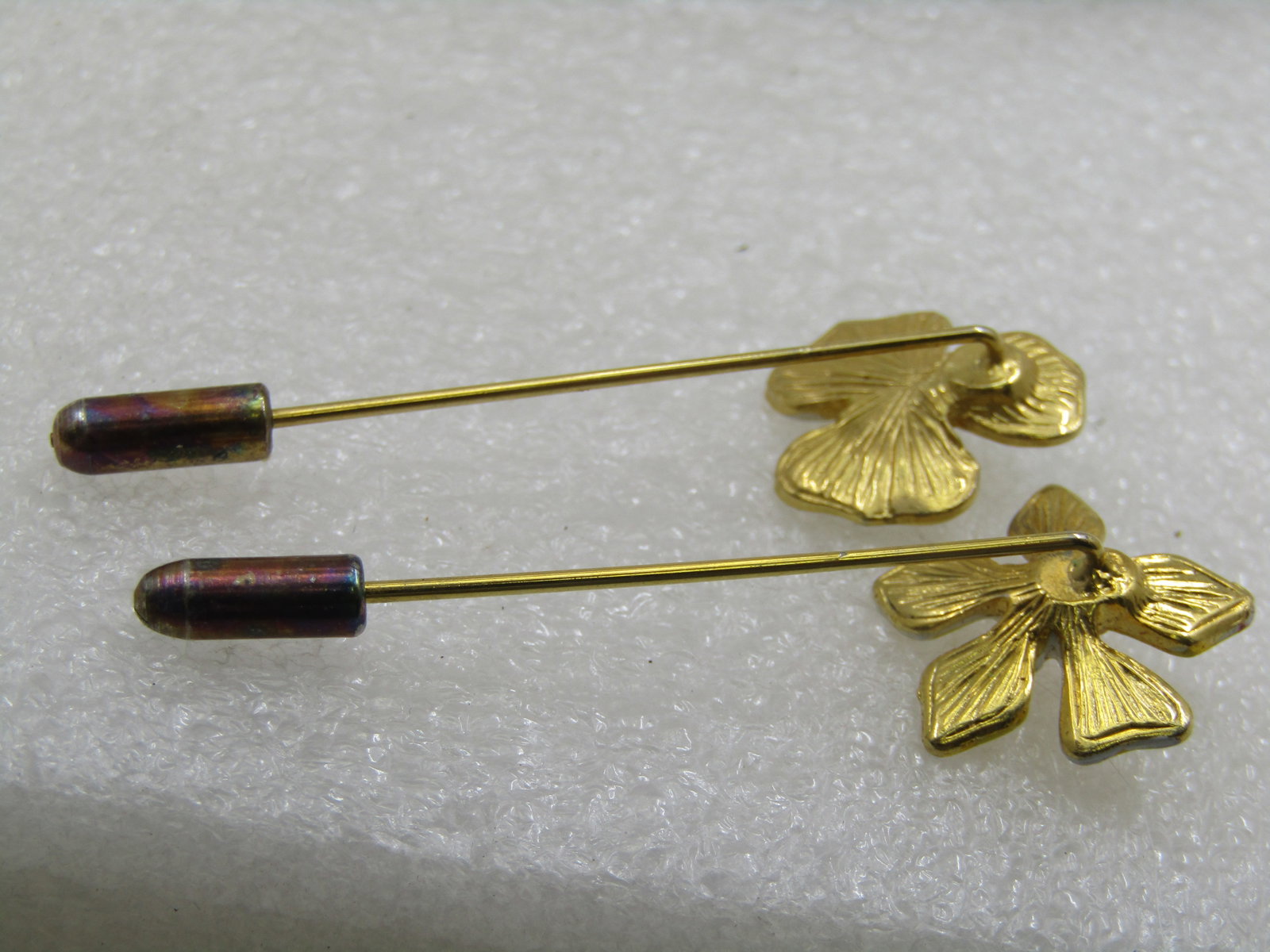 Vintage Pair of Enameled Floral Stick Pins, 1960's - 4