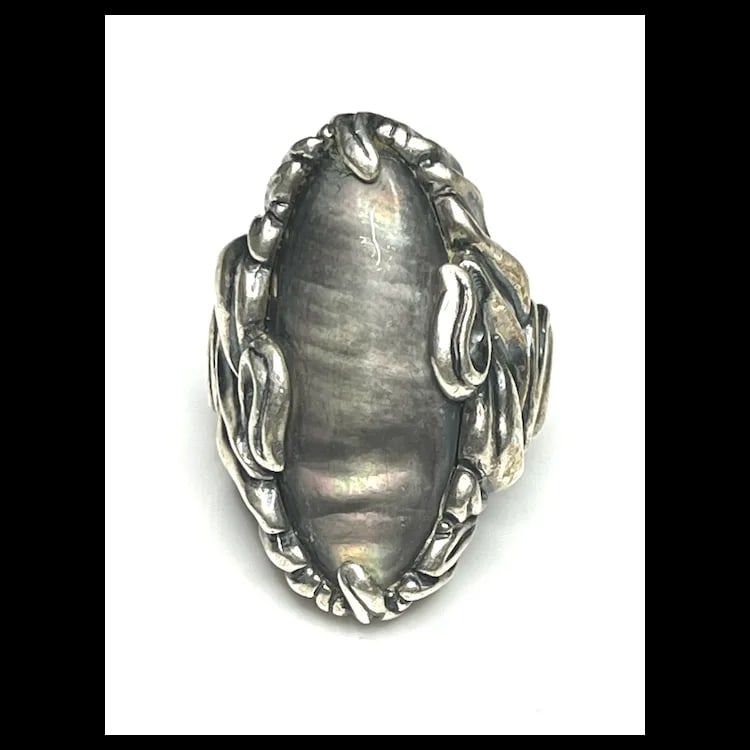 Estate Signed Carolyn Pollack Sterling Silver Statement Ring - 2