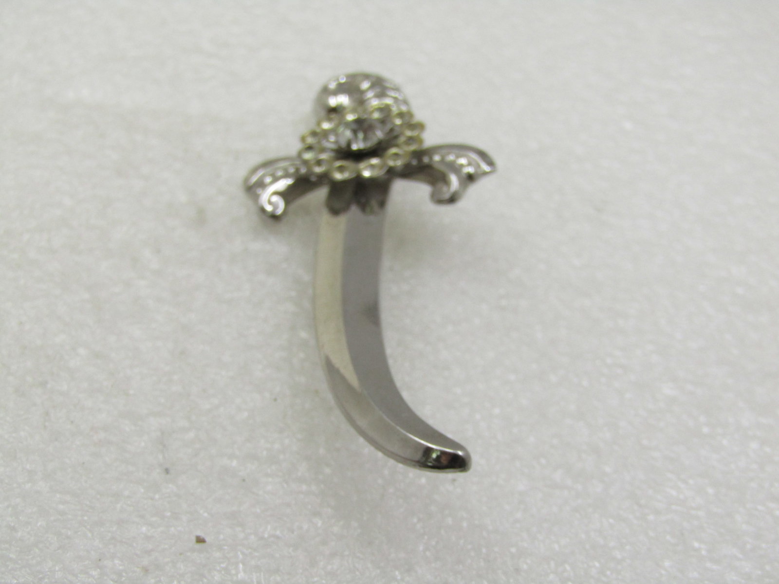 Vintage Coro Rhinestone Sword Brooch, 3.25", 1940's - 6