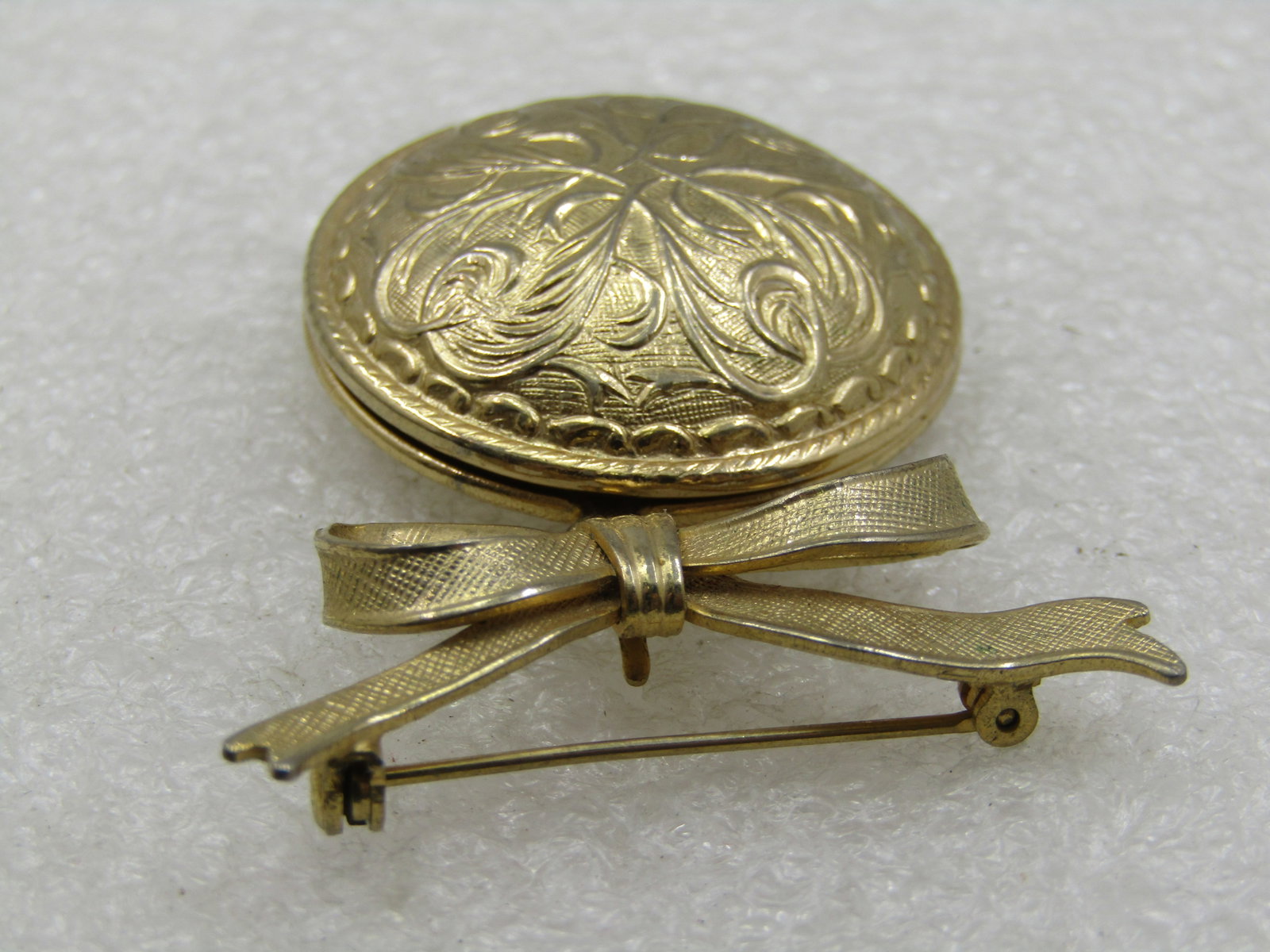 Vintage Avon Bow & Perfume Locket Brooch, 1970's-1980's - 3