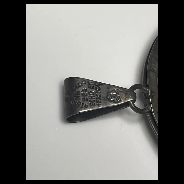 Large Vintage TAXCO 980 Sterling Silver and Carved Stone Brooch/PinWeighs 51 gramsMeasures 2.75 x - 4