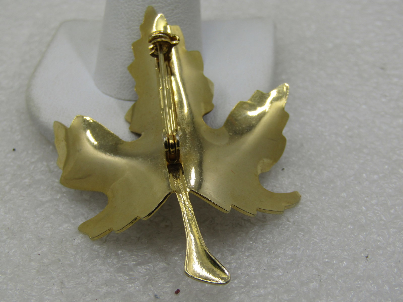 Vintage Enameled Black and Copper Leaf Brooch, 1960's, 2.5" - 4