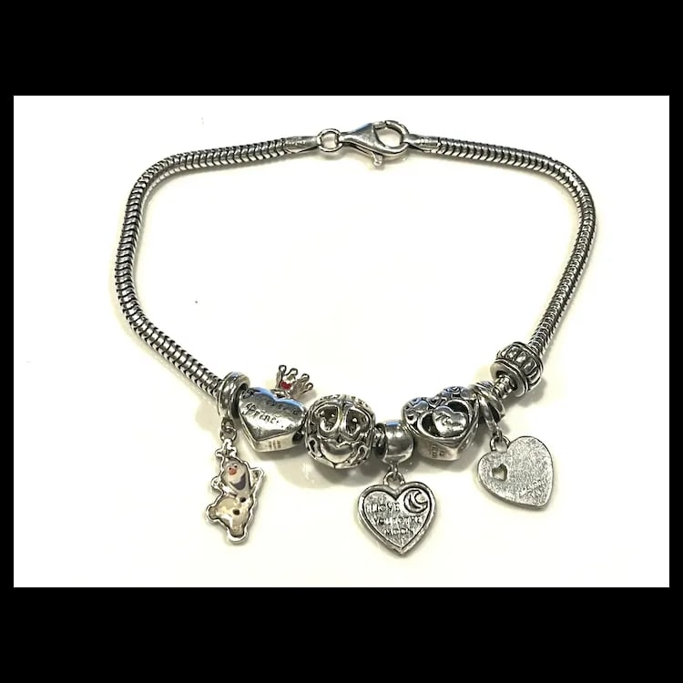 Estate Italian Sterling Silver Charm Bracelet - 3