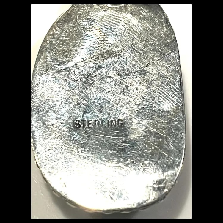 Vintage Southwestern Charoite Sterling SIlver Large Pendant - 5