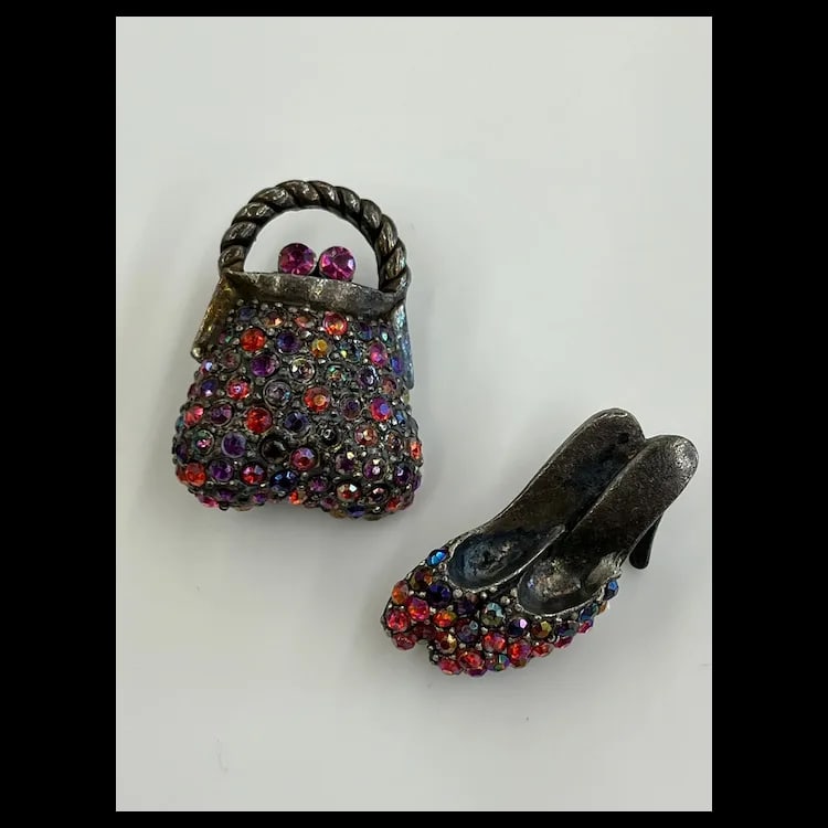Estate AB Rhinestone Pins - 2