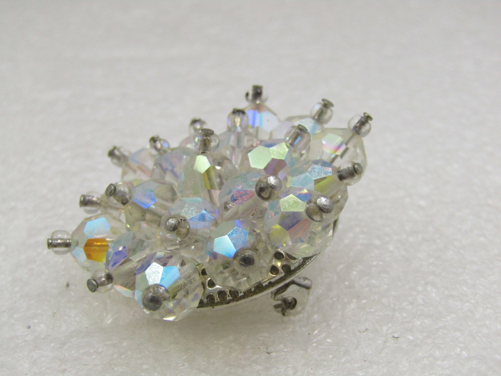 Vintage Aurora Borealis Crystal Brooch, 1960's - 2