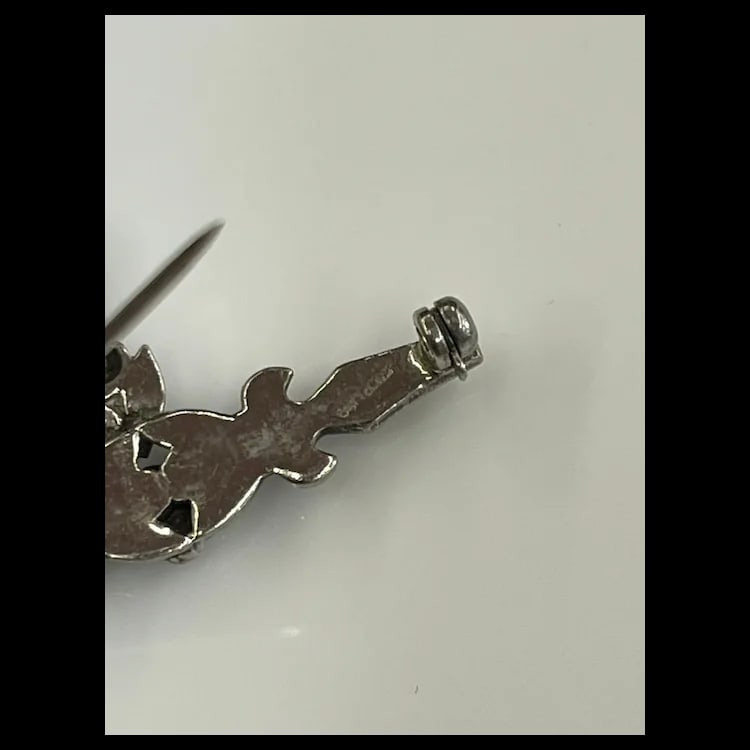 Vintage Sterling Silver and Marcasite Nurse’s Brooch - 4