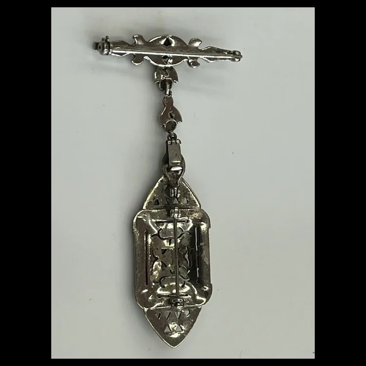 Vintage Sterling Silver and Marcasite Nurse’s Brooch - 5